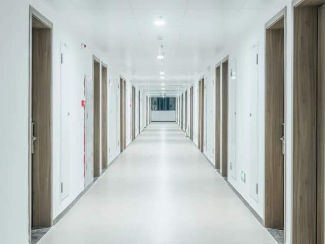 Clean communal hallway in a block of flats
