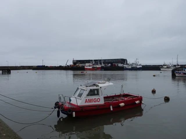 Fishing boat moored in Bridlington harbour