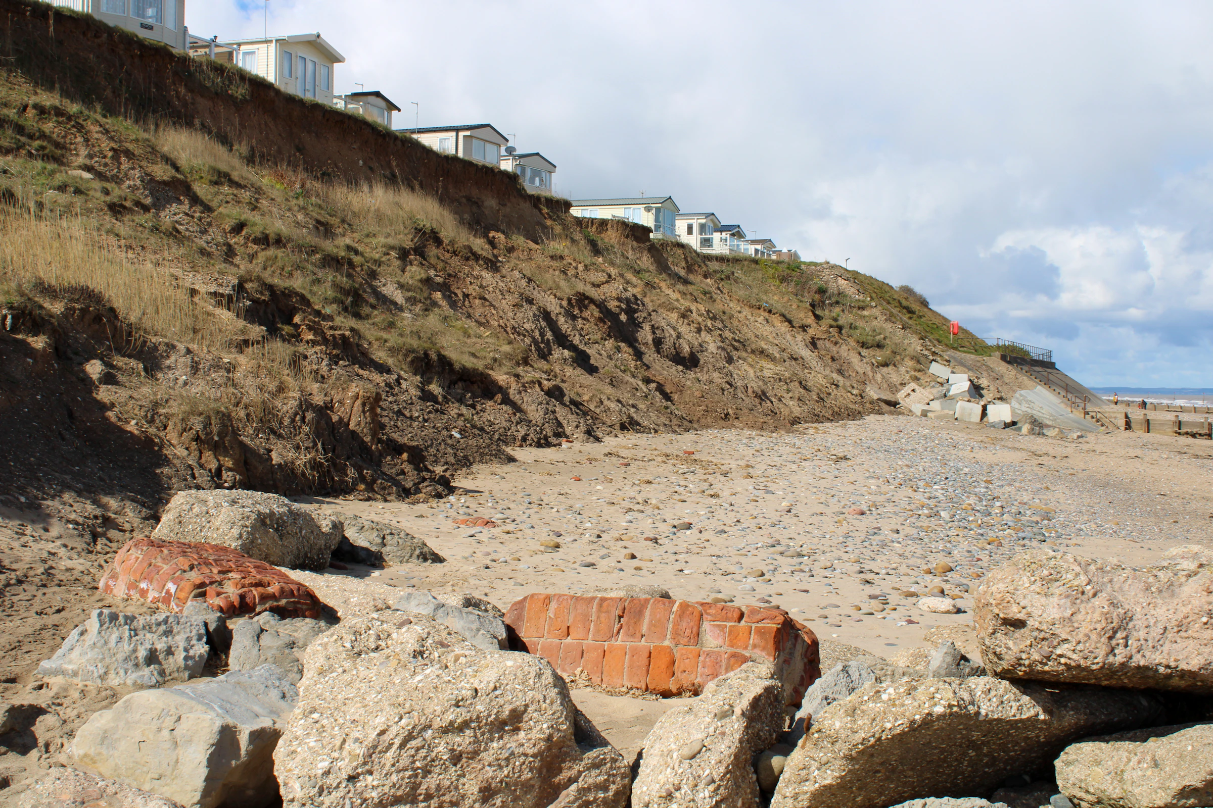 Hornsea beach and clifftop