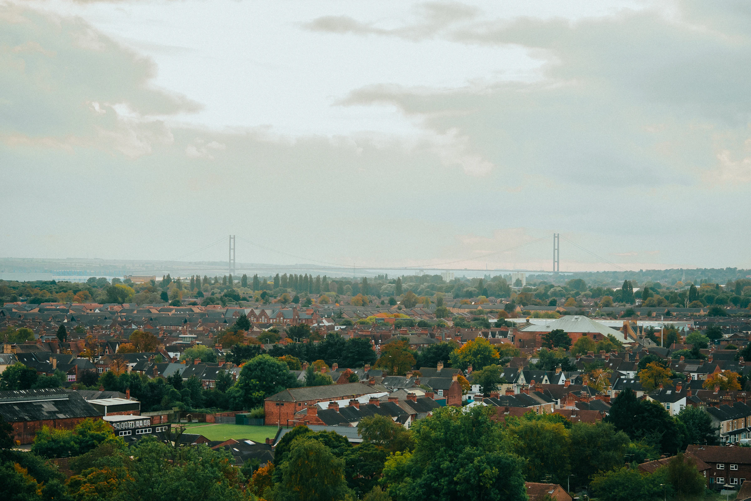 View across Hull towards the Humber